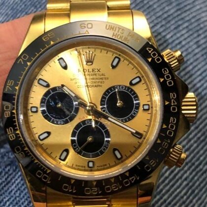 Daytona Gold - Quadrante Black - Cinturino Gold