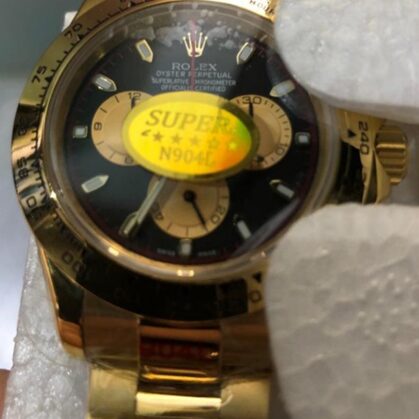 Daytona Gold - Quadrante Black - Cinturino Gold