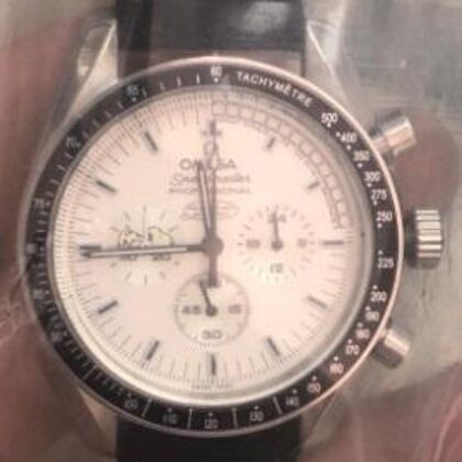 Speedmaster - Chrono Bianco Snoopy - Cinturino in pelle