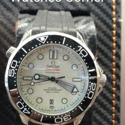 Seamaster bianco - Ghiera Nera - Acciaio