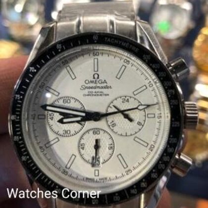 Speedmaster Chrono - Bianco - Ghiera nera - Acciaio