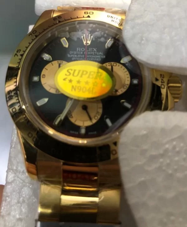 Daytona Gold - Quadrante Black - Cinturino Gold