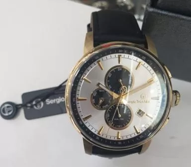 Chrono  Bianco - Acciaio/Oro - Cinturino in pelle