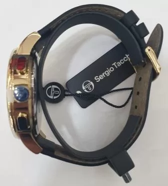 Chrono  Bianco - Acciaio/Oro - Cinturino in pelle