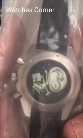 Speedmaster - Chrono Bianco Snoopy - Cinturino in pelle - Retro
