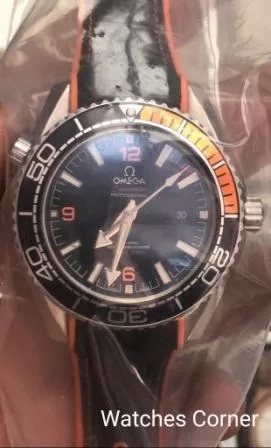 Speedmaster - Nero - Ghiera Nero/Arancio - Cinturino in pelle bicolore